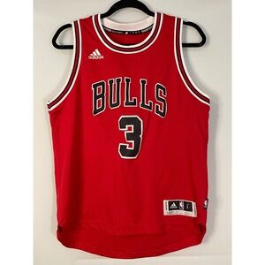 Kids Adidas Chicago Bulls McDeermott 3 Jersey Red NBA Basketball Size L